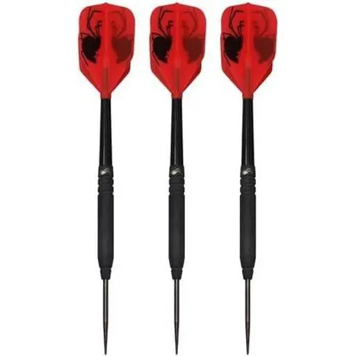 Laserdart Black Widow Moveable Point Steel Tip Dart - Ringed