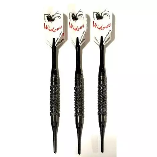 Laserdart Black Widow Soft Tip Darts - Knurled Barrel