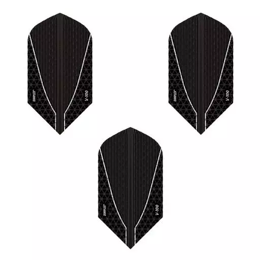 Viper Dimplex Dart Flights Slim Metallic Black V-100 Series