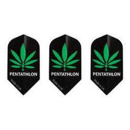 Click here to learn more about the GLD Marijuana Pot Leaf Slim Pentathlon 2071 Dart Flights.