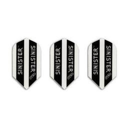 Click here to learn more about the Sinister Slim Black/White Dart Flights.