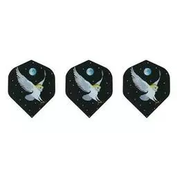 Click here to learn more about the GLD Flying Owl at Night - 2-D Glitter 5424 Dart Flights Standard.