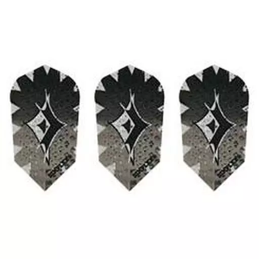 GLD Grey, Black and Silver - Dimplex 9349 Dart Flights