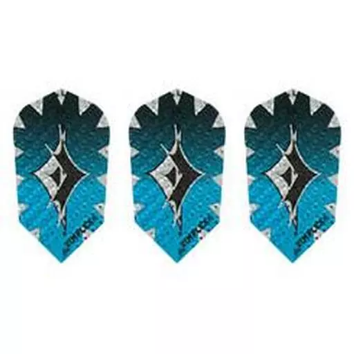 GLD Blue, Black and Silver - Dimplex 9356 Dart Flights