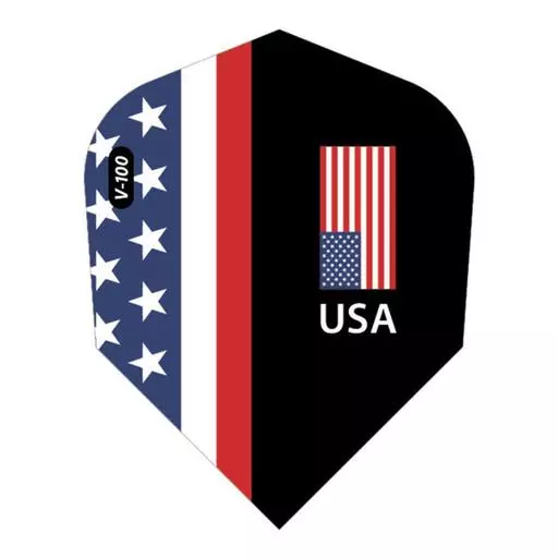 Viper Black American Flag USA Theme V-100 Standard Dart Flights 