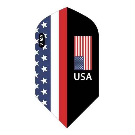 Viper Black American Flag USA Theme V-100 Slim Dart Flights