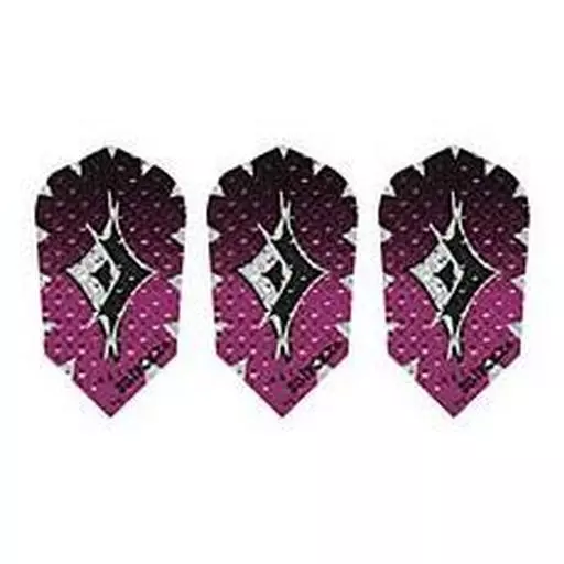 GLD Purple, Black and Silver Dimplex 9357 Dart Flights