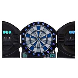 Click here to learn more about the Arachnid Bullshooter Illuminator 3.0 Electronic Dartboard Cabinet .