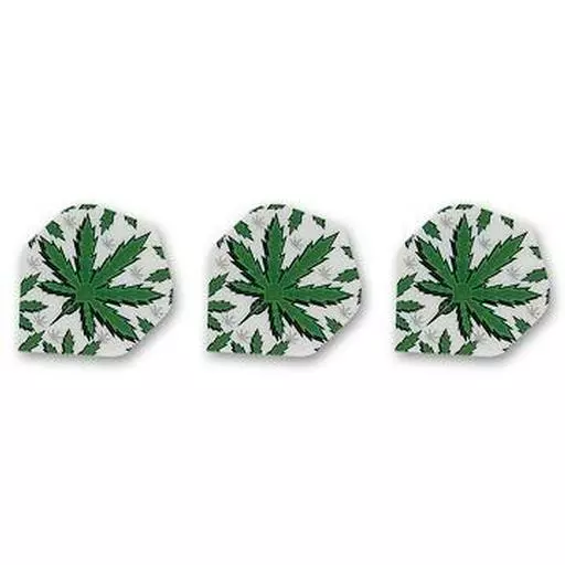 Dart World Poly Marijuana Pot Leaf Standard Flights