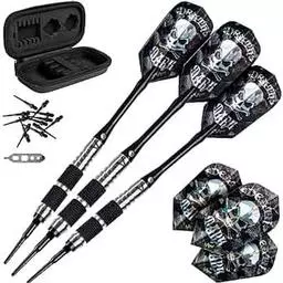 Click here to learn more about the Viper Desperado 80% Tungsten Death Mark Soft Tip Darts 1 Knurled Ring 18 Grams.