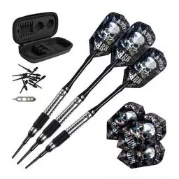 Click here to learn more about the Viper Desperado 80% Tungsten Death Mark Soft Tip Darts 1 Knurled Ring 18 Grams.