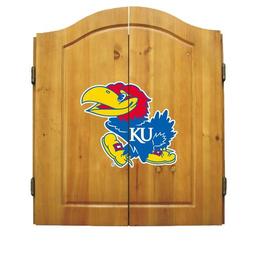 Click here to learn more about the University of Kansas NCAA Dart Cabinet With Darts and Dartboard.