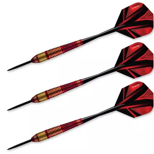 Harrows Vivid Brass Steel Tip Darts Red