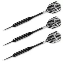 Click here to learn more about the Harrows Black Arrow Steel Tip Darts Ringed Knurl.
