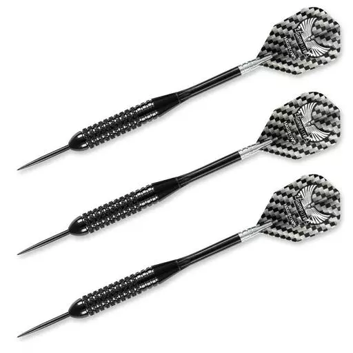 Harrows Black Arrow Steel Tip Darts Coarse Knurl Version 2