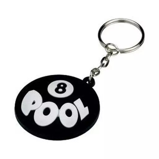 8 Ball Pool Rubber Keychain