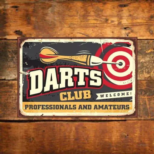 DART ADDICT DARTS CLUB WELCOME VINTAGE SIGN