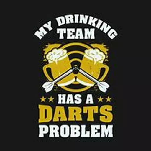 DART ADDICT MY DRINKING TEAM HAS A DARTS PROBLEM VINTAGE SIGN