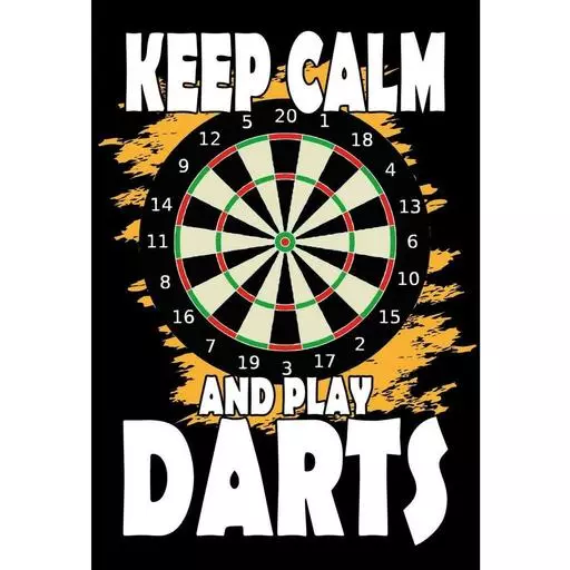 DART ADDICT KEEP CALM AND PLAY DARTS VINTAGE SIGN