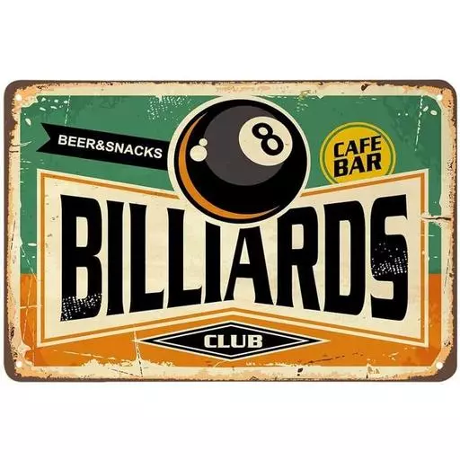 DART ADDICT BILLIARDS CLUB VINTAGE SIGN