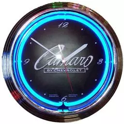Click here to learn more about the GM Camero Script Neon Clock.
