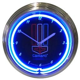 Click here to learn more about the GM Camaro Red, White and Blue Neon Clock.