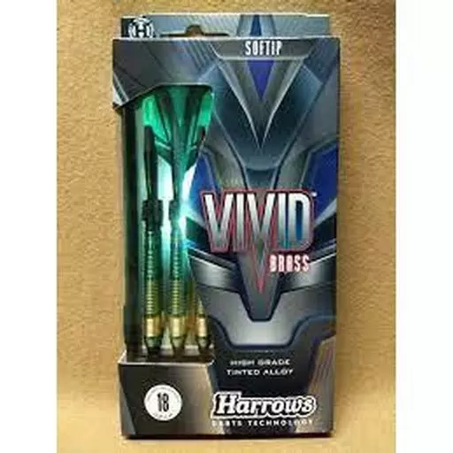 Harrows Vivid Brass Green Soft-Tip Darts