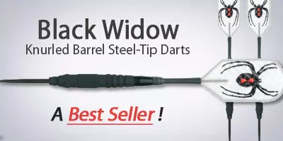 Black Widow Knurled Steel Tip BWF 2 Darts